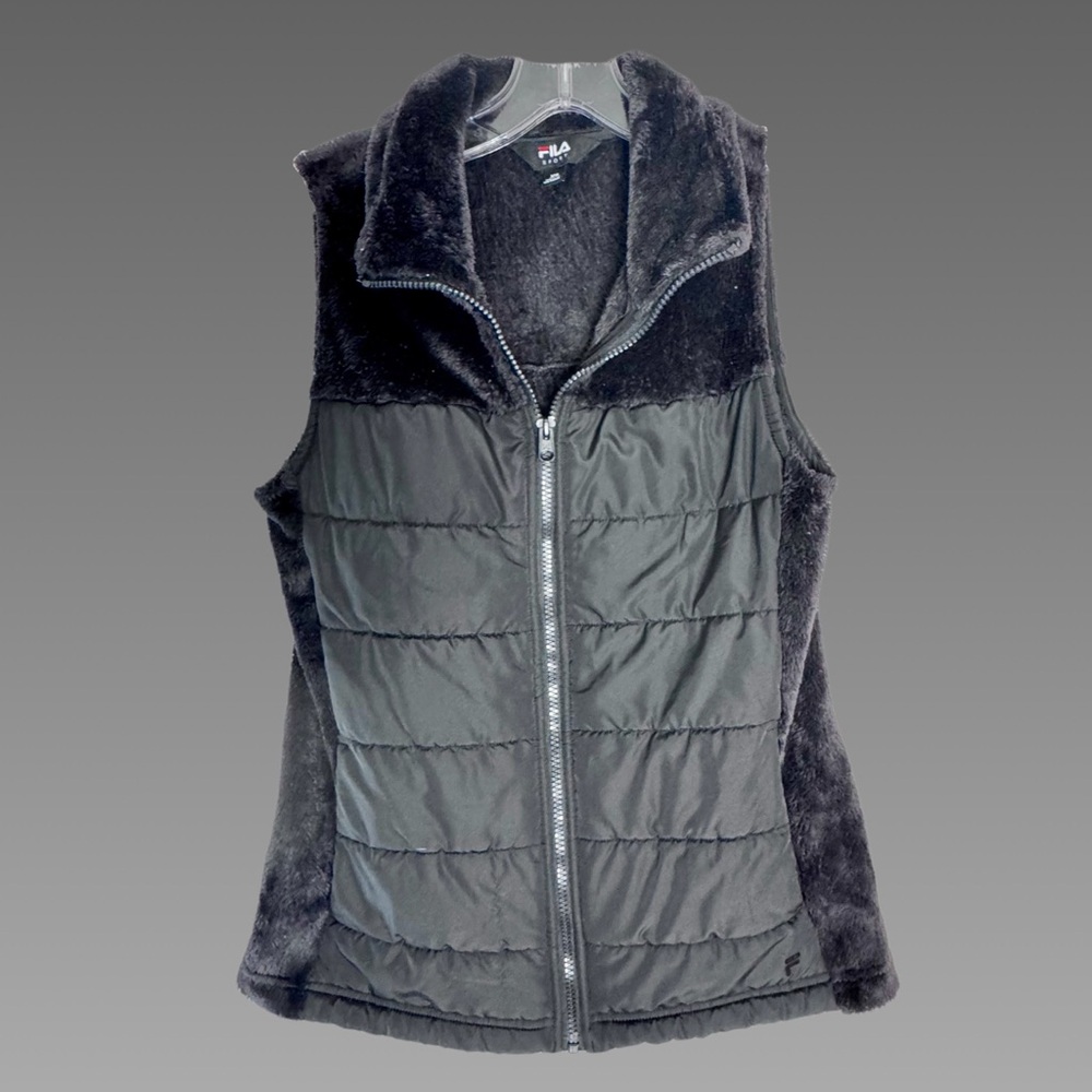 FILA‎ Black Puffer Vest XS